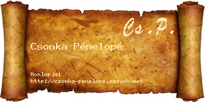 Csonka Pénelopé névjegykártya
